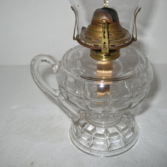 Antique Vintage Rayo Queen Anne Clear Kerosene Oil Lamp 12"T Great Condition!! C - Picture 3 of 5